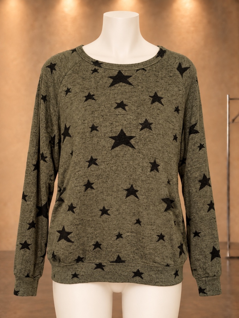 Buffalo David Bitton Olive Star Pullover L XL